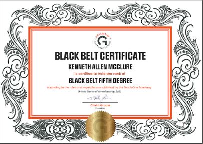 Gracie Custom Certificate