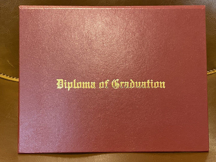 Diploma Cover - Diploma of Graduation - Navy, Red, Green, Black and Maroon