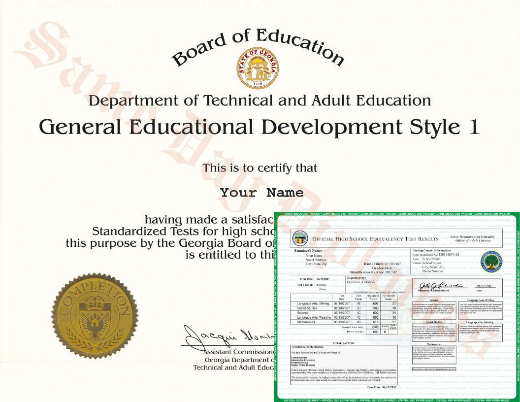 ged certificate template