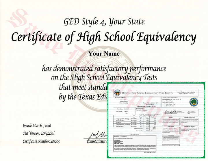 california ged certificate
