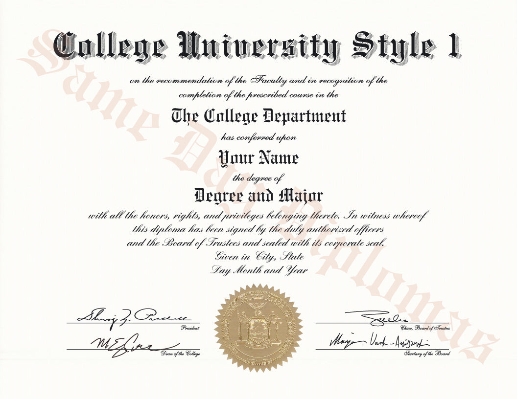 College Diploma Printing (Large Format) - Graduation Ink Diplomas