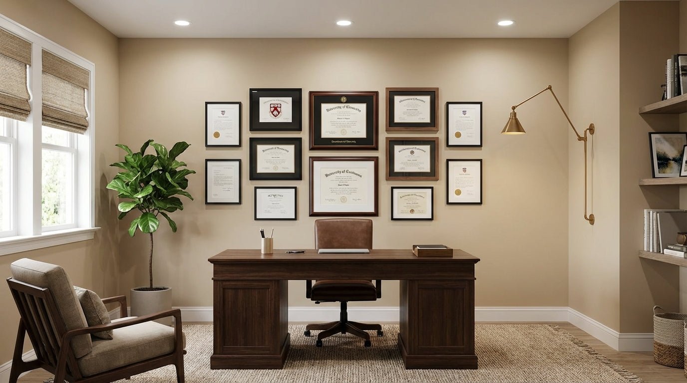 How to Create the Best Diploma Display in Your Home - Same Day Diplomas