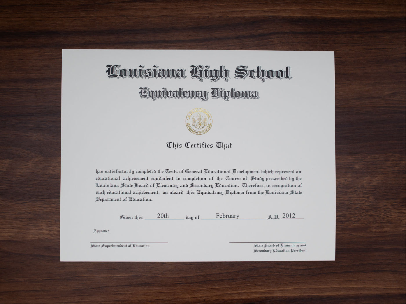 Certificate image