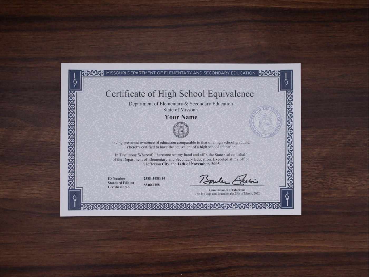 Certificate image