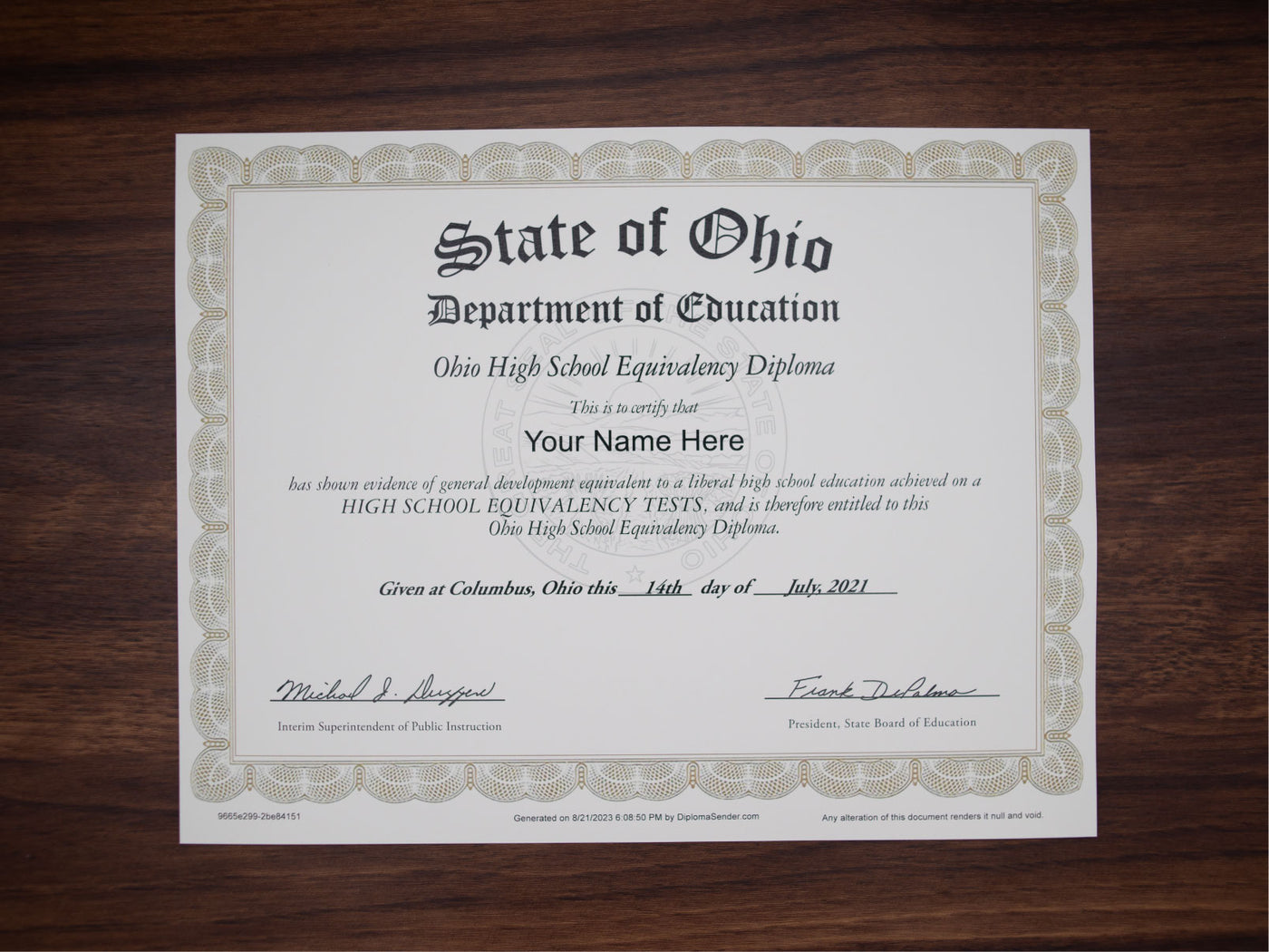 Certificate image