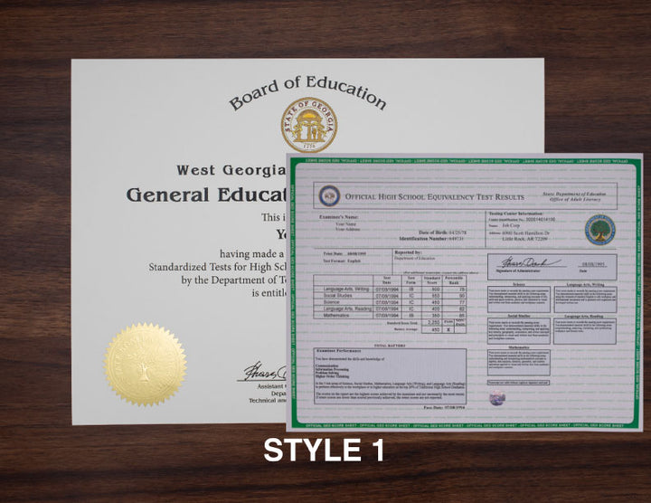 GED Diploma & Transcript Bundle