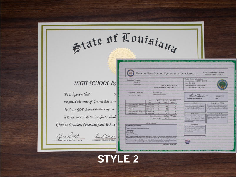 GED Diploma & Transcript Bundle