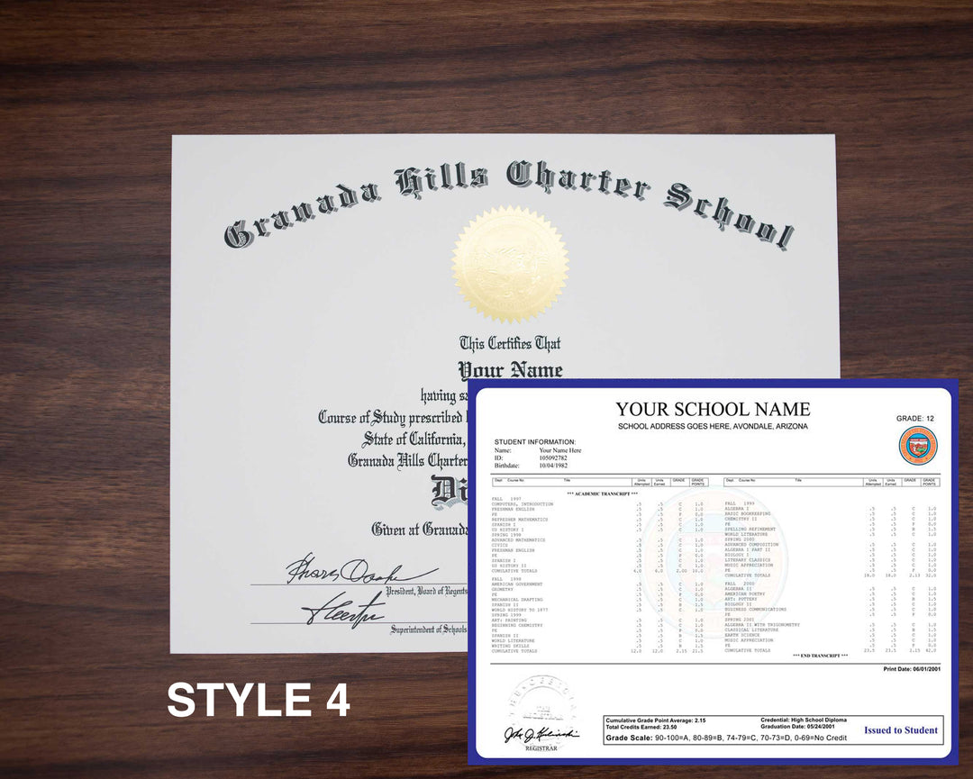 High School Diploma and Transcripts