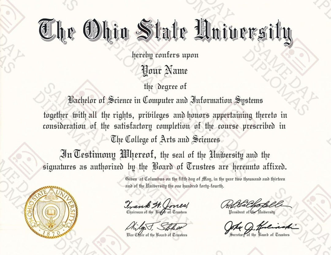 Associate Degree Diploma - Doc Printers