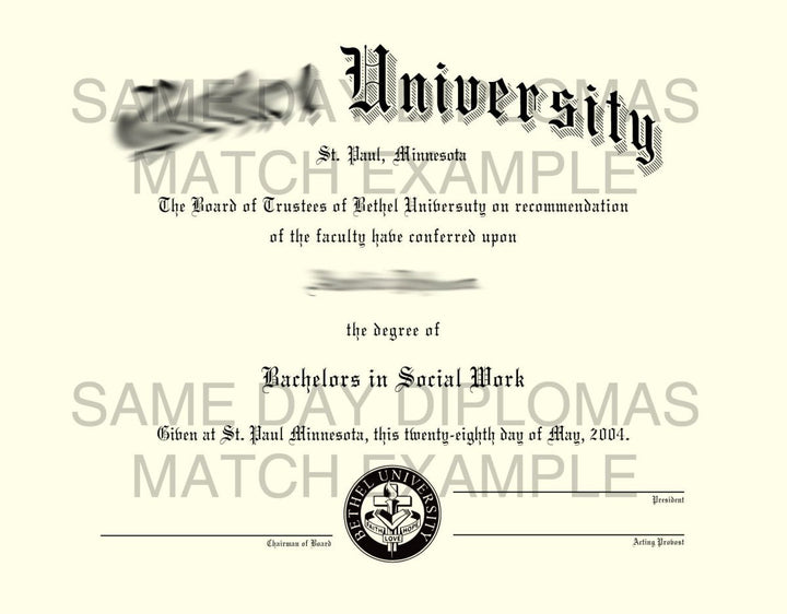 Bachelor Degree Diploma - Doc Printers