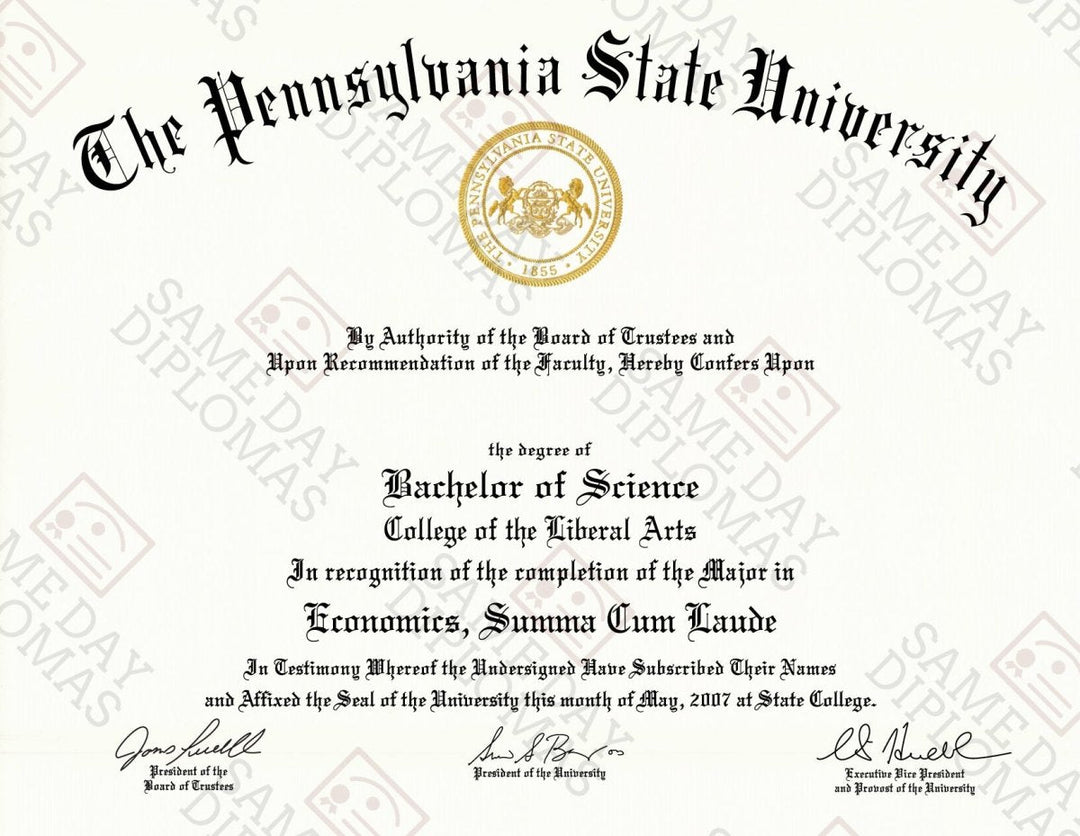 Bachelor Degree Diploma & Transcripts - Doc Printers
