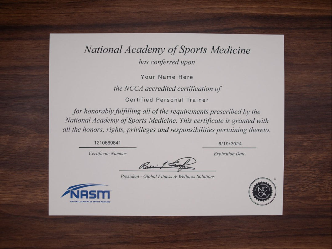 Certificate of Personal Training - Same Day Diplomas