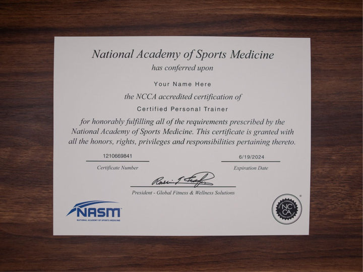 Certificate of Personal Training - Same Day Diplomas