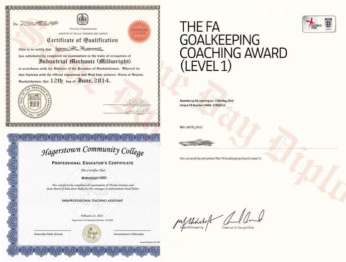 Certificates & Qualifications, Global - Of All Kinds - Doc Printers