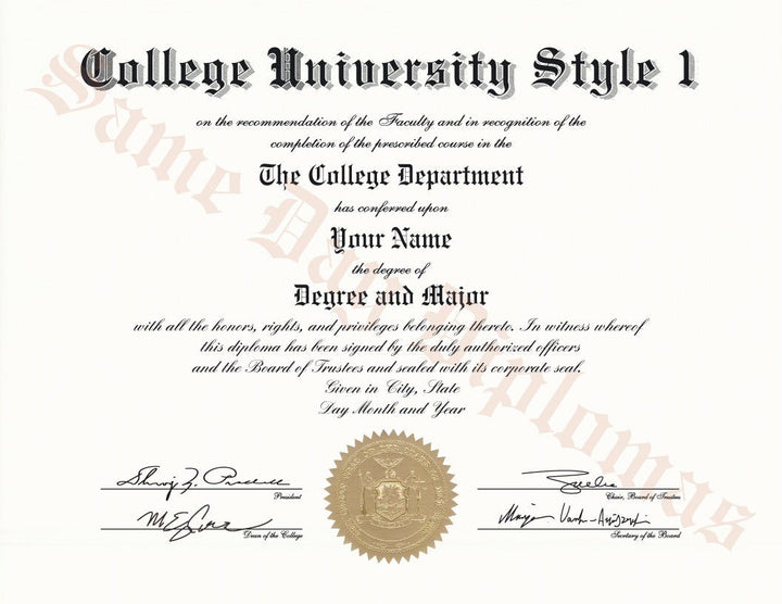 College and University Diploma, Stock Design & Transcripts - Doc Printers
