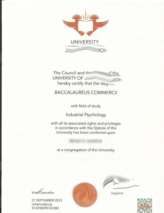 College and University Match Diploma from Africa - Doc Printers