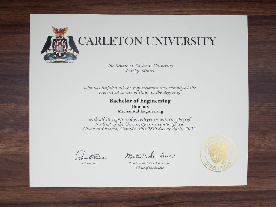 College and University Match Diploma from Canada - Doc Printers