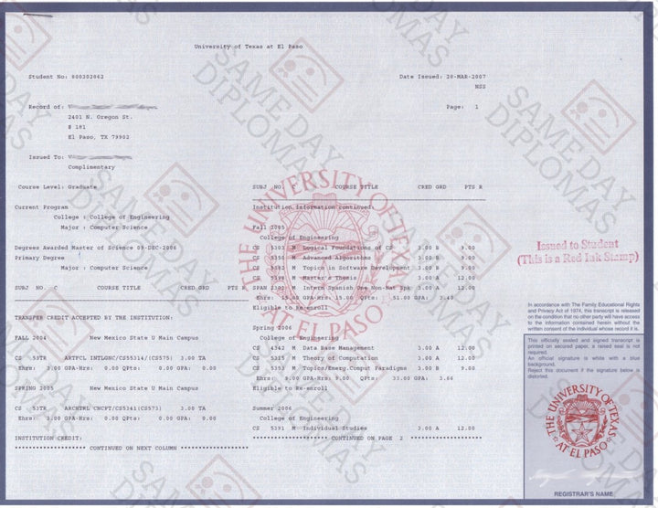 College University Match Transcripts - Doc Printers