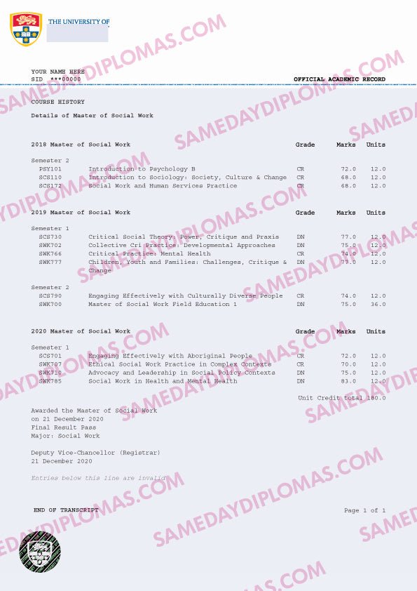 College University Match Transcripts - Australia - Doc Printers