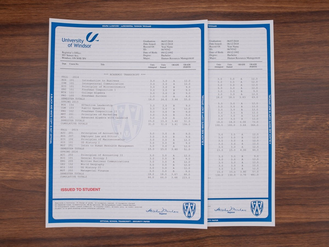 College University Transcripts Canada - Doc Printers