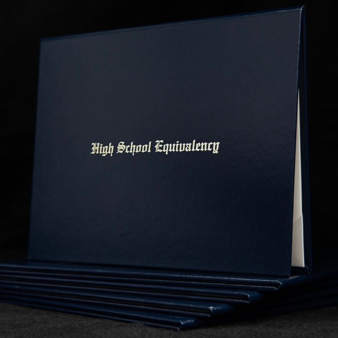 Diploma Cover - High School Equivalency - Engraved - Same Day Diplomas