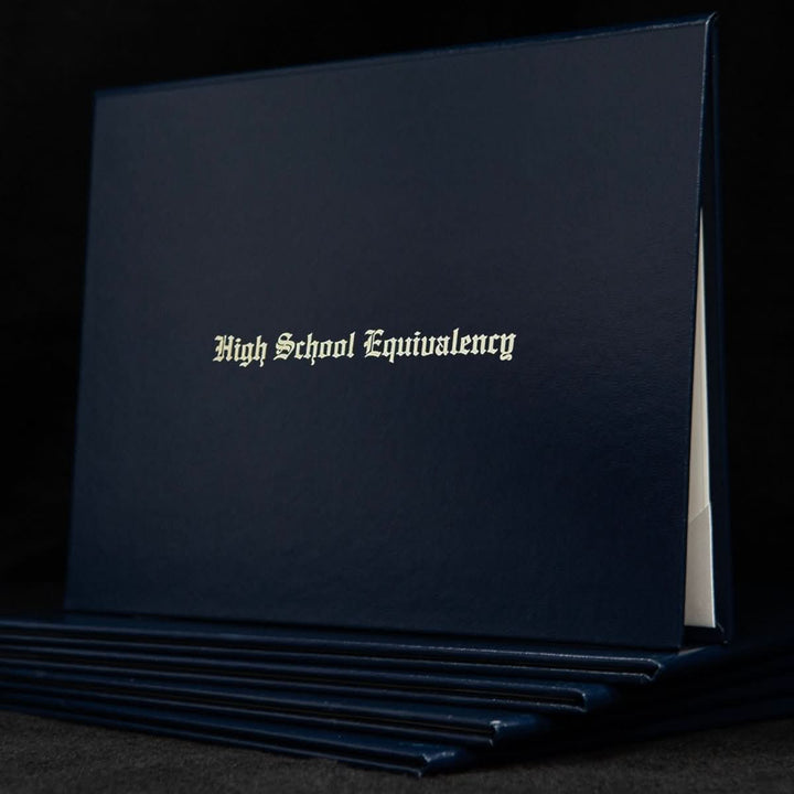 Diploma Cover - High School Equivalency - Engraved - Same Day Diplomas