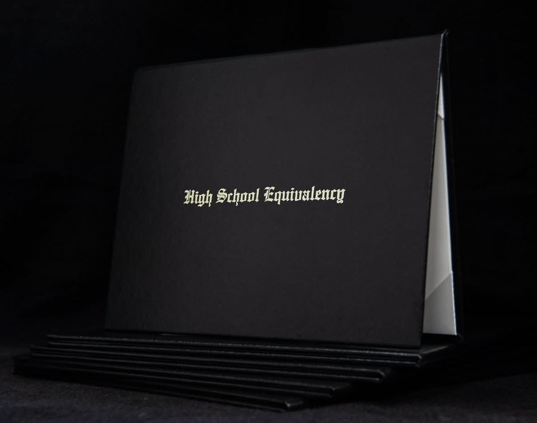 Diploma Cover - High School Equivalency - Engraved - Same Day Diplomas