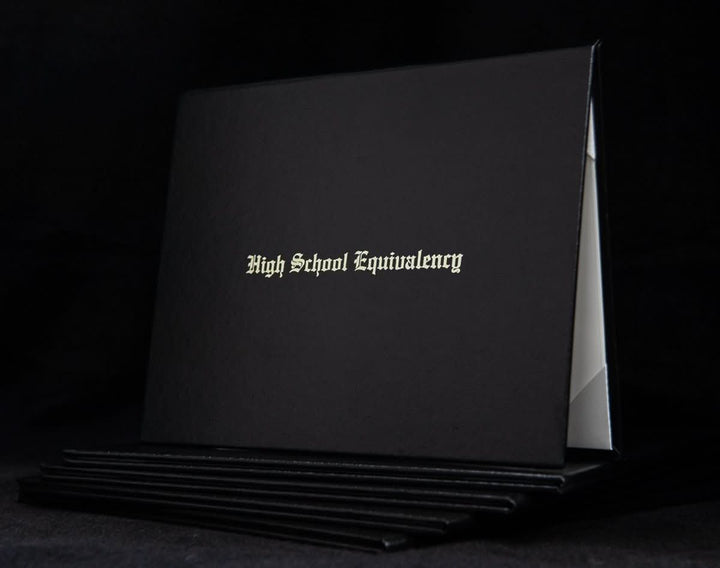 Diploma Cover - High School Equivalency - Engraved - Same Day Diplomas