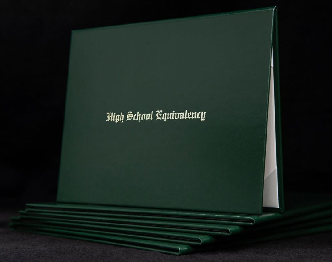 Diploma Cover - High School Equivalency - Engraved - Same Day Diplomas