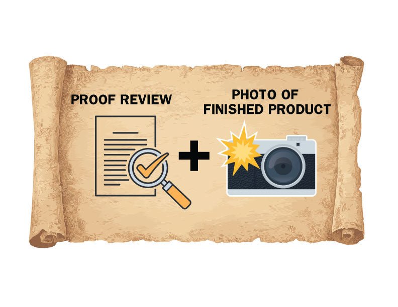 Emailed proof review of your order for approval + PHOTO of final printed product - Same Day Diplomas