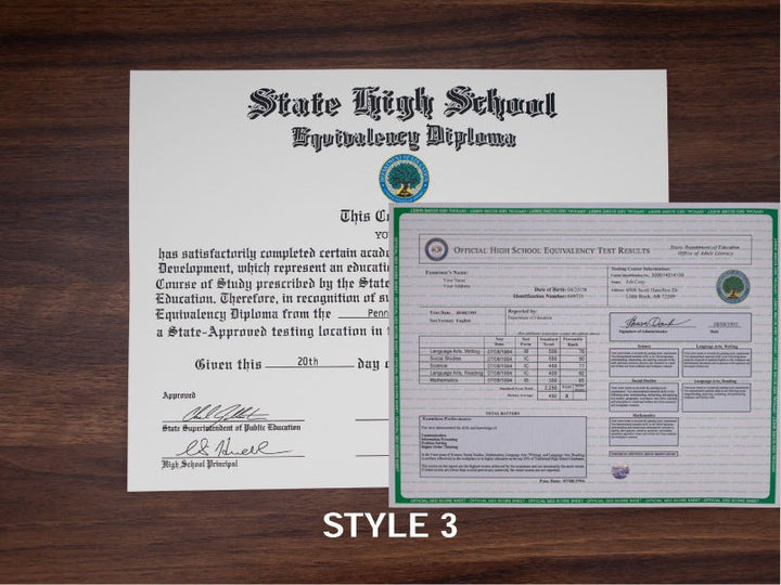 GED Diploma & Transcript Bundle - Same Day Diplomas