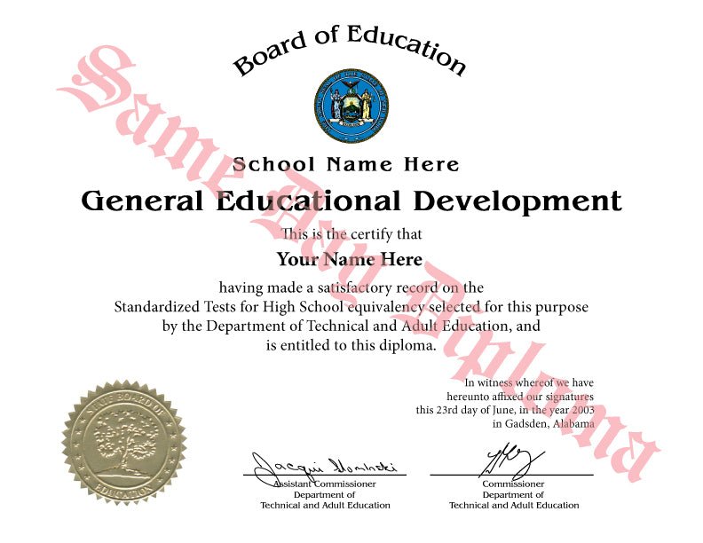 GED Diplomas - Same Day Diplomas