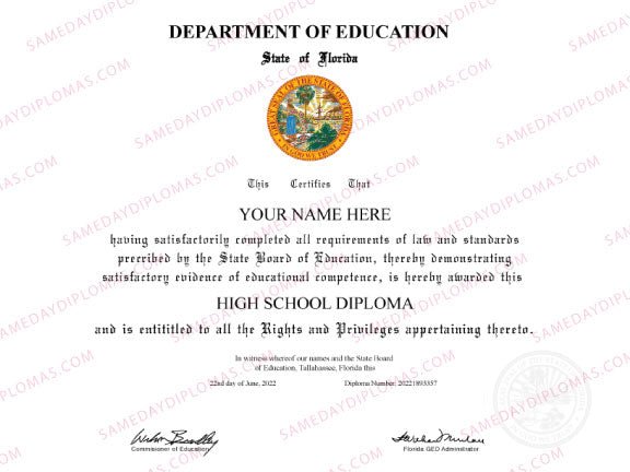GED Match Diploma ( from your example ) - Doc Printers