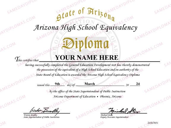 GED Match Diploma ( from your example ) - Doc Printers
