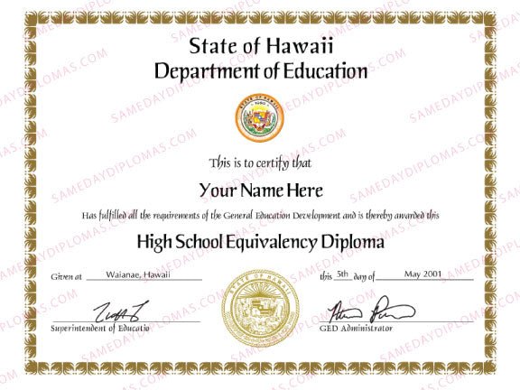 GED Match Diploma ( from your example ) - Doc Printers