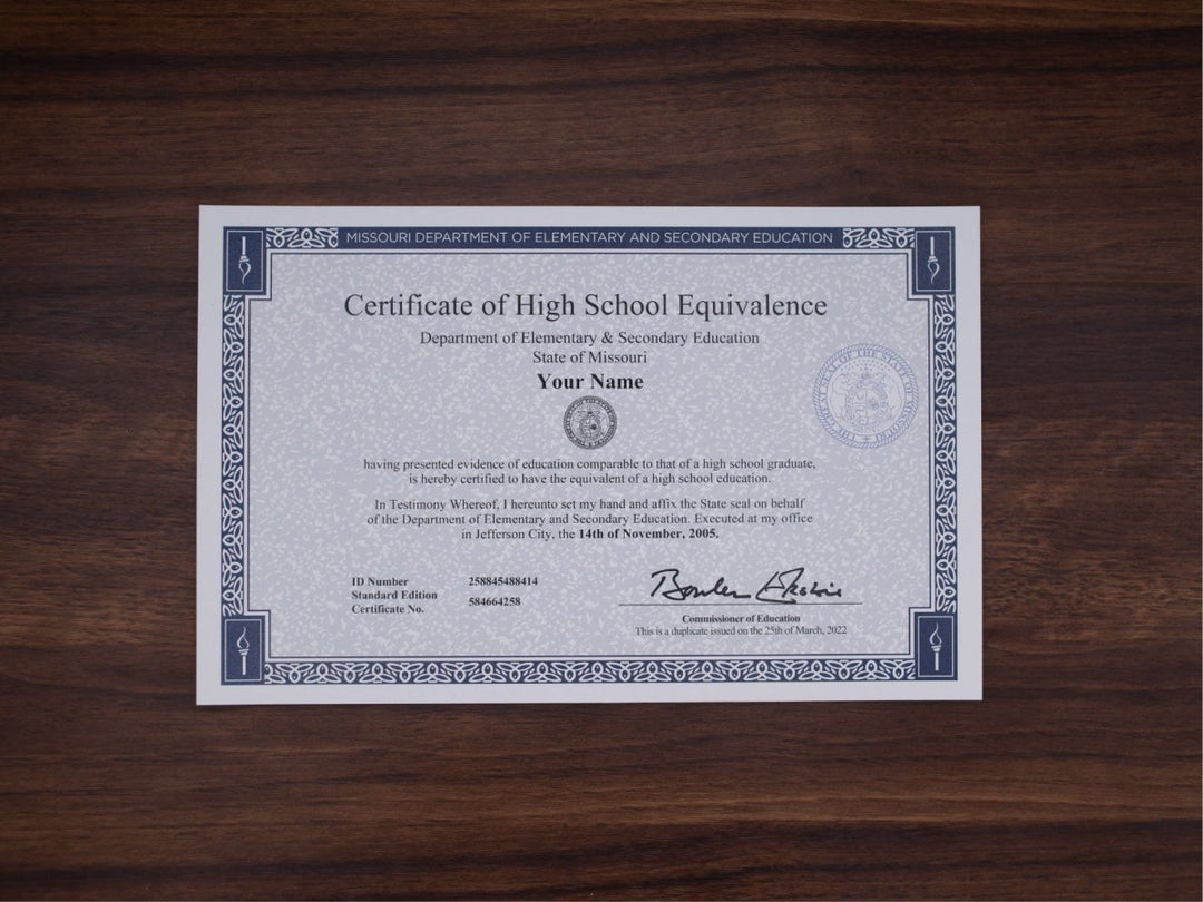 GED Match Diploma ( from your example ) - Same Day Diplomas