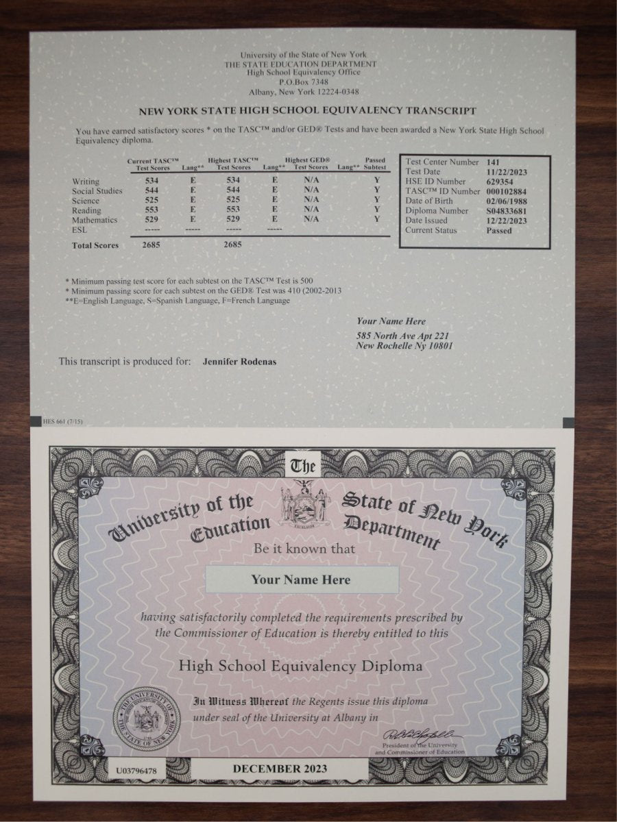 GED Match Diploma ( from your example ) - Same Day Diplomas