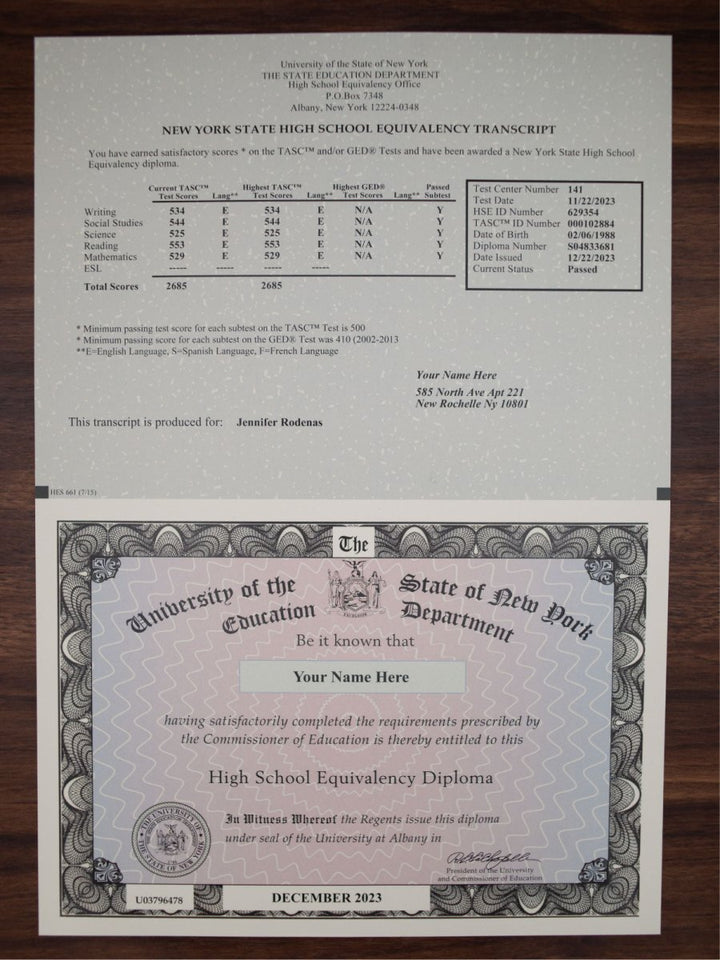 GED Match Diploma ( from your example ) - Same Day Diplomas