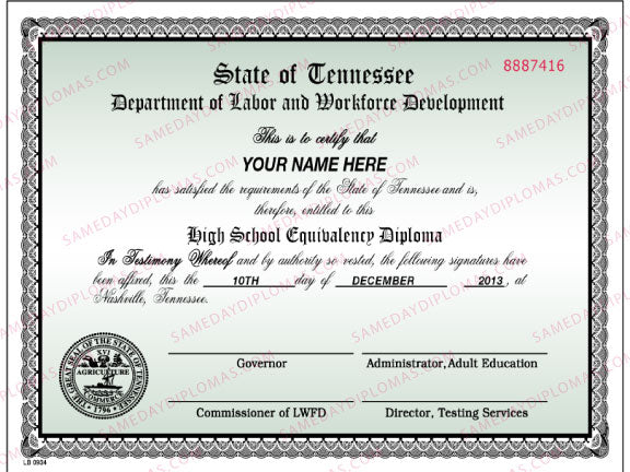 GED Match Diploma ( from your example ) - Doc Printers
