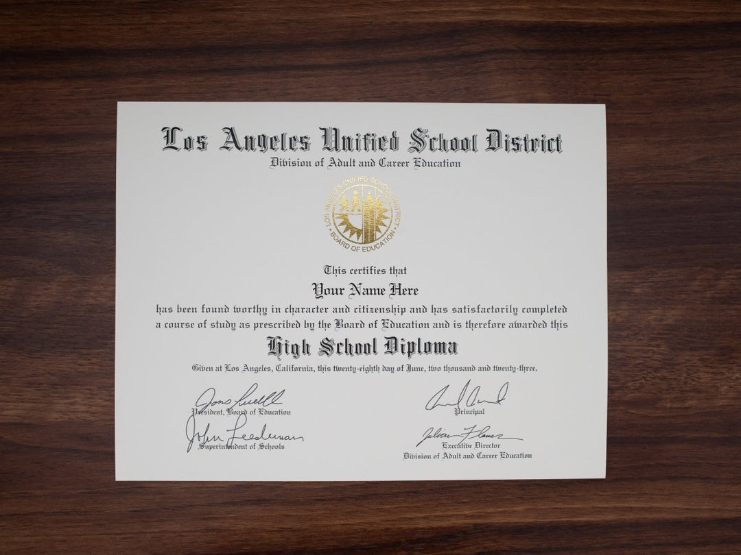 High School Actual Match Diplomas from Major Cities and Online schools - Doc Printers