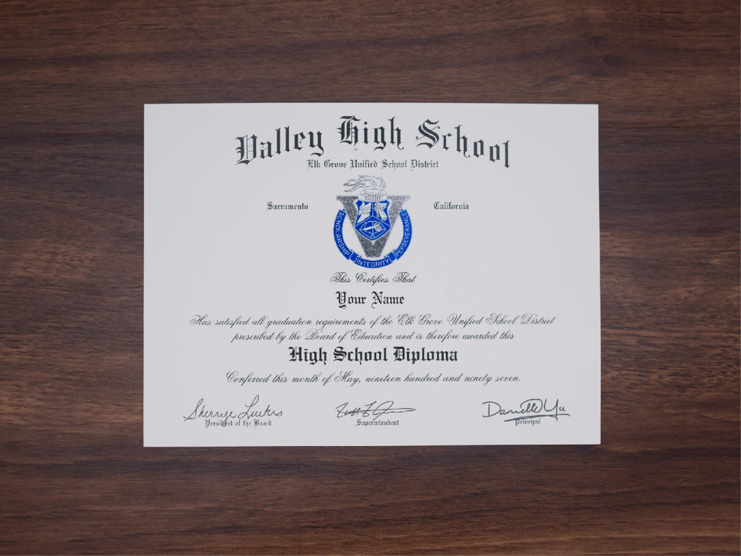 High School Actual Match Diplomas from Major Cities and Online schools - Doc Printers