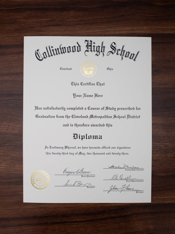 High School Actual Match Diplomas from Major Cities and Online schools - Doc Printers