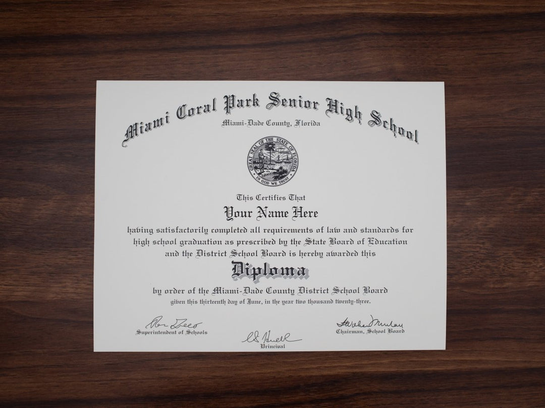 High School Actual Match Diplomas from Major Cities and Online schools - Doc Printers