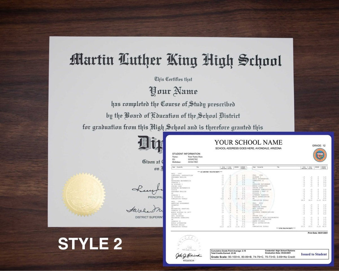 High School Diploma and Transcripts - Doc Printers