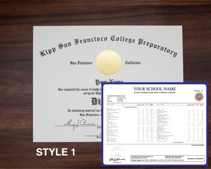 High School Diploma and Transcripts - Doc Printers