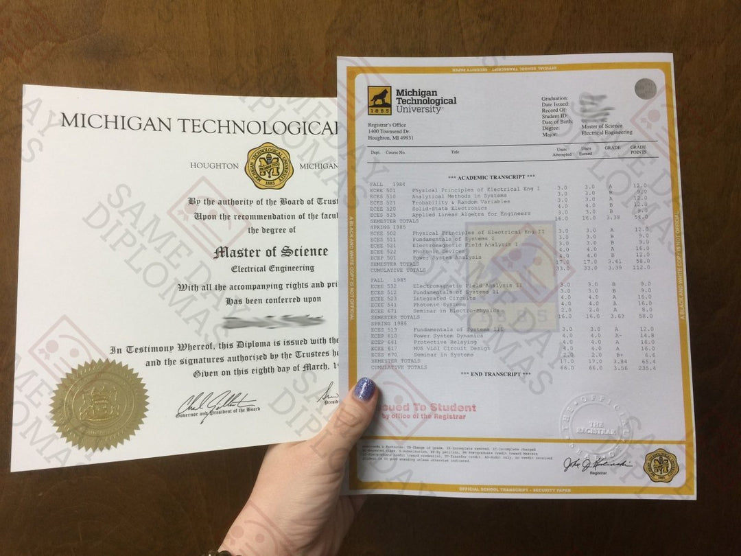 Master Degree Diploma & Transcripts