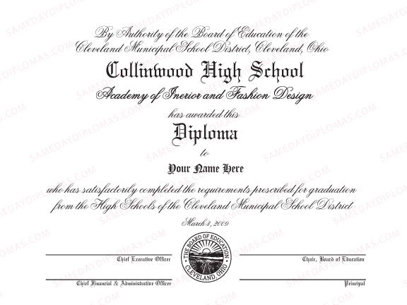 High School Match Diploma ( from your example )