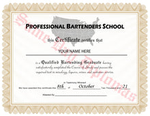 Bartender Certificate