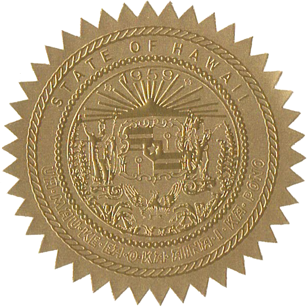 State Seals Metallic Gold