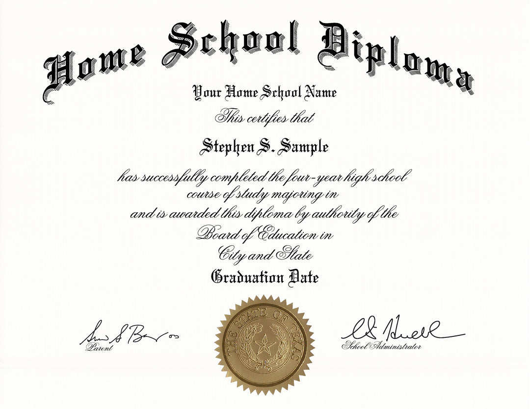 Grade School Diploma Printing - Graduation Ink Diplomas